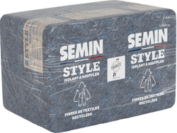 Fibre textile recyclé STYLE - 12.5 kg/m3 -1 colis=12.50 kg -  1 palette=36 colis